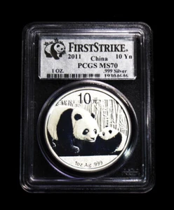 2011 China Panda Silver Coin 10 Yuan NGC MS 70 - Picture 1 of 2