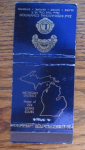 CUBIERTA DEL LIBRO DE PARTIDOS DEL CLUB DE LEONES: PORTADA DEL PARTIDO DE LA CONVENCIÓN DE LA CIUDAD DE NUEVA YORK DE LOS CLUBES DE MICHIGAN - Imagen 1 de 3