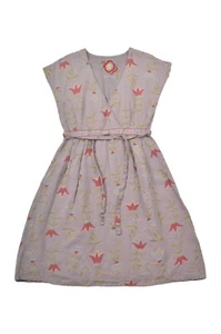 Vestido Gudrun Sjoden Lino Estampado Floral Sin Mangas Talla S - Imagen 1 de 8
