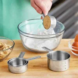 CHOICE MEASURING CUPS S/S 4 PIECE SET (1/4, 1/3, 1/2, 1 CUP) DISHWASHER SAFE - Picture 1 of 10