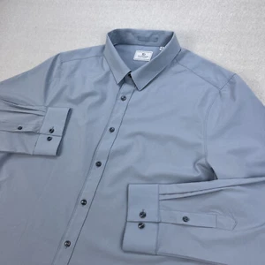7 Diamonds Liberty 4-Way Stretch Shirt Mens XL Long Sleeve Light Blue Gray - Picture 1 of 10