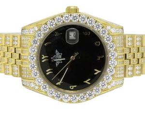 Yellow Stainless Steel Style 41MM Automatic Cubic Zirconia Watch - Picture 1 of 10