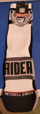 Las Vegas / Oakland Raiders Mitchell & Ness socks - NFL - S/M - NEW - Image 1 of 4