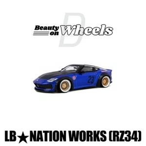 D MODEL BEAUTY ON WHEELS 1:64 Z LB NATION WORKS (RZ34) Blue Diecast Model Car - Picture 1 of 4