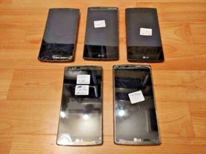 LOT 5 BROKEN LG G4 H812 32GB CANADIAN UNLOCKED ANDROID CELL PHONE CELLULAR PARTS - Afbeelding 1 van 2