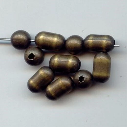 24 ВИНТАЖНЫЕ ГРЕЧЕСКИЕ ГОЛЛАНДСКИЕ ЗОЛОТЫЕ МЕТАЛЛИЧЕСКИЕ ОВАЛЬНЫЕ И КРУГЛЫЕ БУСИНЫ В АССОРТИМЕНТЕ 4363 - Изображение 1 из 1