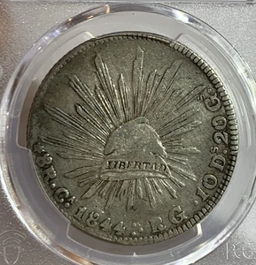 MESSICO. 8 Reales, 1844-Ca RG. Chihuahua come nuovo. PCGS VF30 KM-377.2 DP-Ca15. SCARCE - Foto 1 di 3