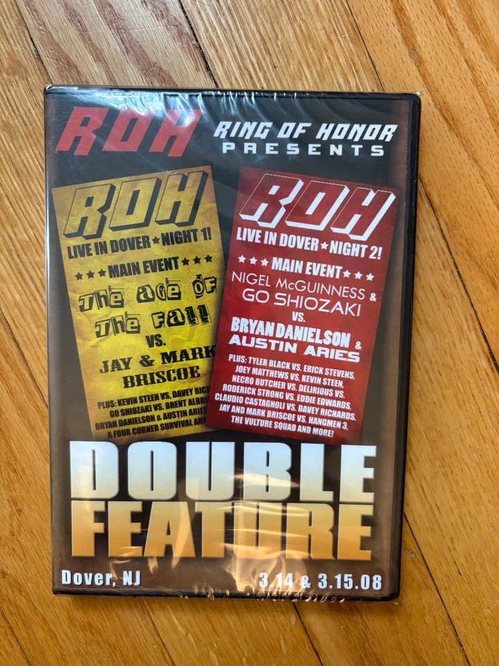 ROH Double Feature Ring of Honor NXT NJPW PWG WWE OOP Very Rare New Sealed! - Image 1 of 1