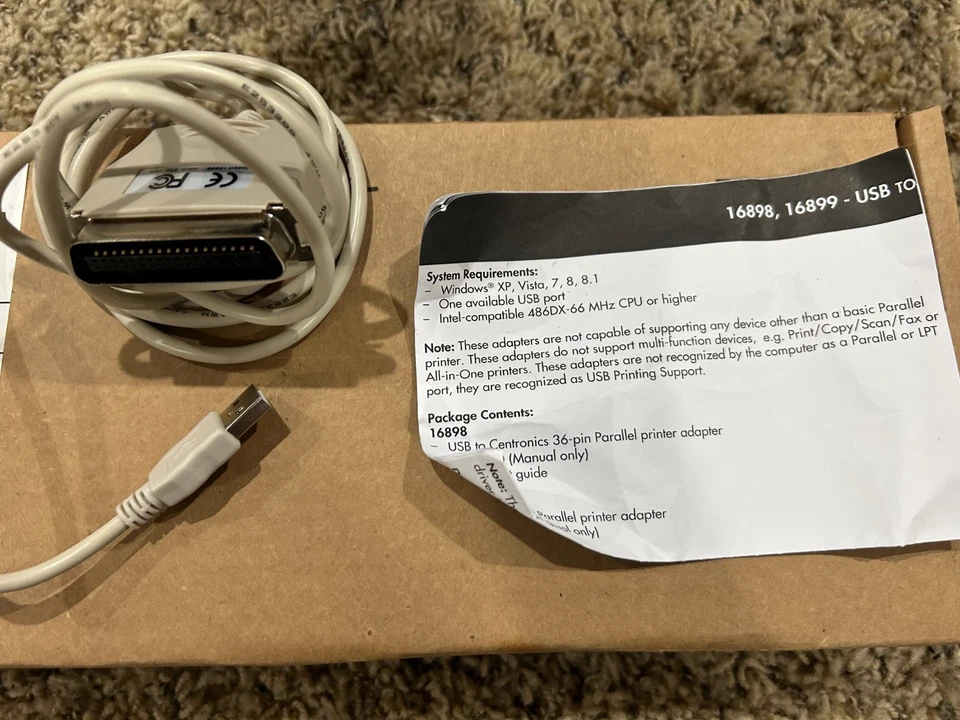 USB to Parallel IEEE 1284 Printer Cable (36 Pin) Centronics - Image 1 of 1