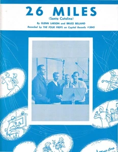 Original Sheet Music - Four Preps - 26 Miles (Santa Catalina) - 1957 - Very Good - Picture 1 of 3