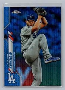 2020 Topps Chrome Clayton Kershaw Los Angeles Dodgers Blue Wave /75 #122 10185 - Picture 1 of 2