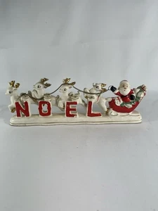 De colección RELCO Japón NOEL Trineo de Papá Noel Reno Navidad Cerámica Candelabros 10.5 - Imagen 1 de 7