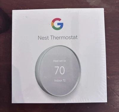 Google G4CVZ Nest Brand New unopened Smart Programmable Wifi Thermostat Fog Gray - Image 1 of 4