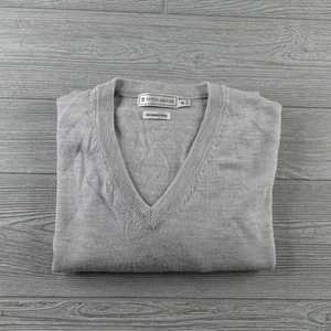 Peter Millar Pullover Herren XL grau V-Ausschnitt Pulli Langarm Freizeit Merinowolle - Bild 1 von 6