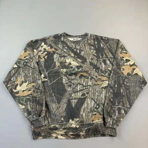 Vintage Jerzees Outdoor Sweatshirt Herren 2XL Mossy Oak Camo Pullover Outdoor 90s - Bild 1 von 13