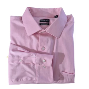 Van Heusen Sz 17-17.5 34/35 XL Ultra Wrinkle Free Regular Fit Stretch Shirt Pink - Picture 1 of 10