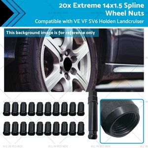 Extreme 14x1.5 Spline Wheel Nuts 20x Suitable for VE VF SV6 Holden Landcruiser - Picture 1 of 9