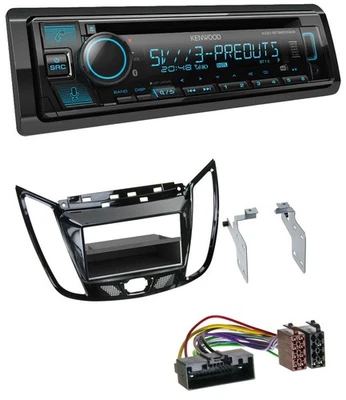 Kenwood Bluetooth USB CD MP3 DAB Autoradio für Ford C-Max Kuga Klavierlack schwa - Bild 1 von 4