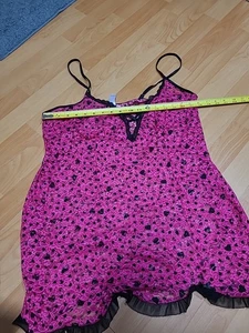 Damen Nachthemd rosa und schwarz Animalprint Gr. XL (16/18) SECRET TREASURES - Bild 1 von 10