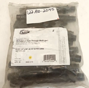 Zurn QEPMF443-4 Expansion MultiPort Tee EXPEX 3/4" x 3/4", (4) 1/2" Outlets 10pk - Picture 1 of 4