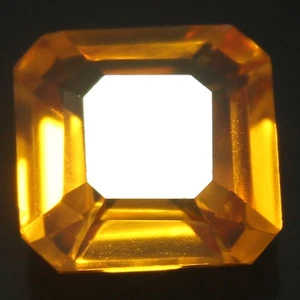 Natürlicher 5,60 ct zertifizierter Champagner Saphir 10 x 10 mm Asscher unbeheizter Edelstein - Bild 1 von 6