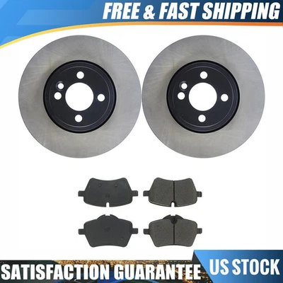 3 rotores de freno y pastillas delanteras centradas para Mini Cooper 07-10 2011 2012 2013 2014 Foto 1 de 4