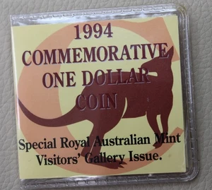 * 1994 DECADE DOLLAR COIN "C" MINT MARK IN FLIP VISITOR GALLERY #VDH53 - Picture 1 of 12