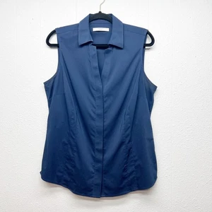 Foxcroft Non-Iron Top Women Large Office Career Business Workwear Cotton Stretch - Picture 1 of 10