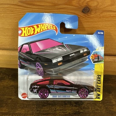 Hot Wheels DMC DeLorean - HW Art Cars Diecast 1:64 Scale Model – New & Carded - Image 1 of 3