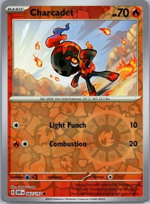 Charcadet, SV03: Obsidian Flames, 043/197, Common, NM - Image 1 of 2