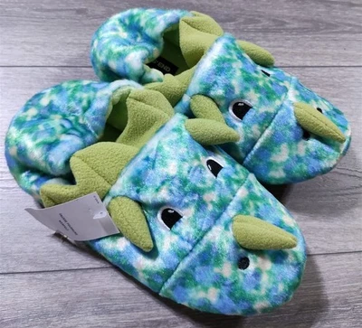 Lands End Slippers Boys Girls Size 5 Dinosaur Rhinoceros Fun House Shoes Kids - Image 1 of 4