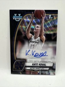 2024-25 Bowman U Chrome KATE KOVAL #42 RC 1st Auto Black Refractor Notre Dame - Picture 1 of 2