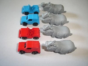 SAFARI JEEPS WITH RHINOS MODEL CARS SET 1:87 H0 - KINDER SURPRISE MINIATURES - Picture 1 of 1