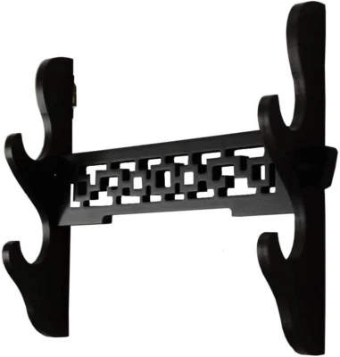 Suporte de Espada Suporte de Parede Samurai Espada Rack Katana Wakizashi Suporte de Exibição (2 gravatas - Imagem 1 de 4