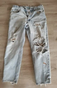 Vintage Levis 550 33x30 Destroyed Distressed Thrashed Torn Shredded Cotton relaxed  - Bild 1 von 12