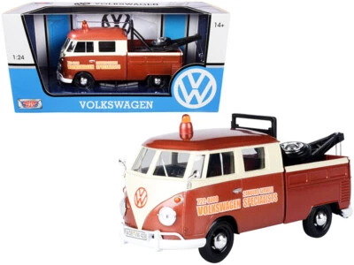 Camión de remolque especializado 1/24 MOTORMAX Volkswagen tipo 2 (T1) diecast marrón 79585 Foto 1 de 2