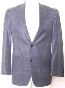 Hart Schaffner Marx Gray Plaid Cashmere Button Sport Coat Blazer Jacket Mens 38R - Picture 1 of 10