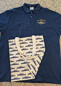 Pearl Harbor USS Arizona US Navy - Herren XL Poloshirt & Canvas Tasche - Bild 1 von 10