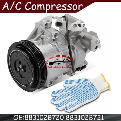 A/C Compressor 883102B720 for Scion xA xB 2004 2005 2006 1.5L 4-Groove Pulley - Imagem 1 de 4