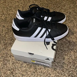 Men Adidas Grand Court 2.0 Sneaker Shoes GW9196 Black White Size 11.5 - Picture 1 of 7