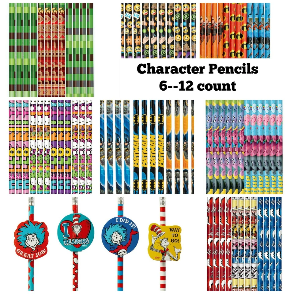 No. 2 lápices ¡Muchos personajes con licencia! ¡Favores de fiesta! ¡Suministros de regreso a la escuela! Foto 1 de 1