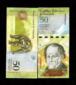 VENEZUELA 50 BOLIVARS P-92 x 100 Pcs 2011-2015 BUNDLE BEAR HORSE UNC ANIMAL NOTE - Picture 1 of 5