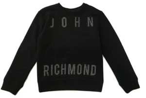 JOHN RICHMOND Boys Black Sweater Jumper With Logo 8 Years BNWT - RRP £95 - Picture 1 of 5