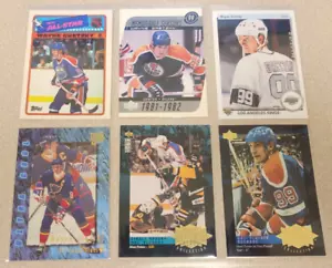 6x WAYNE GRETZKY HOCKEY KARTEN ELECTRIC ICE MEMORABLE SEASONS AUFKLEBER ULTRA BLUES - Bild 1 von 2