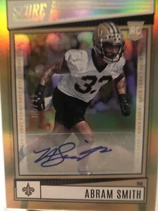 2022 Panini Score Abram Smith Gold Zone Rookie Auto Autograph RC #02/50 Saints - Picture 1 of 2