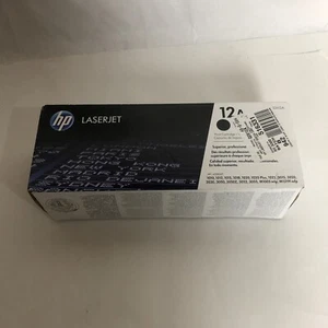 GENUINE OEM HP LASERJET 12A BLACK TONER CARTRIDGE Q2612A NEW IN SEALED BOX  - Picture 1 of 2