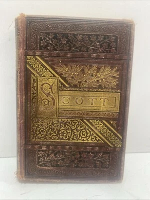 Sir Walter Scott Poems The Poetical Works 1880s Crowell and Co HC Complete Ed - Image 1 of 4