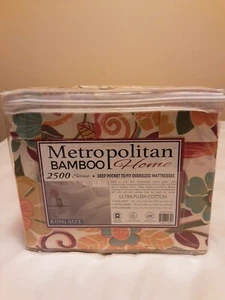 * METROPOLITAN BAMBOO Home Hypoallergenic 2500 Thread ct KING SIZE Bed Sheet Set - Picture 1 of 2