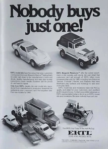 Vintage 1980 ERTL Model Kits Print Ad Ephemera Wall Art Decor - Picture 1 of 1