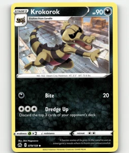 Pokemon Krokorok 079/159 Crown Zenith Uncommon - Picture 1 of 1